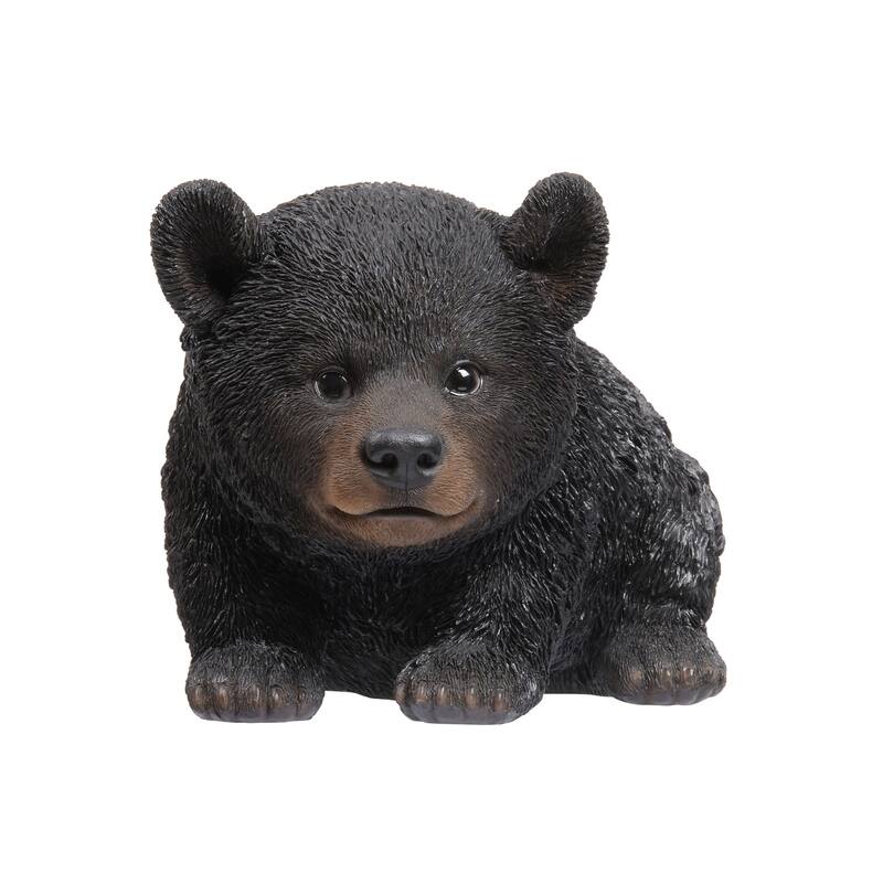 Crawling Baby Bear Outdoor Garden Statue - 10"