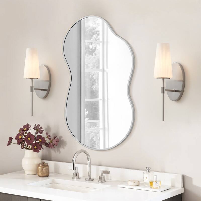 KAWOTI 16" 1- Light Wall Sconce with Opal Glass Shade