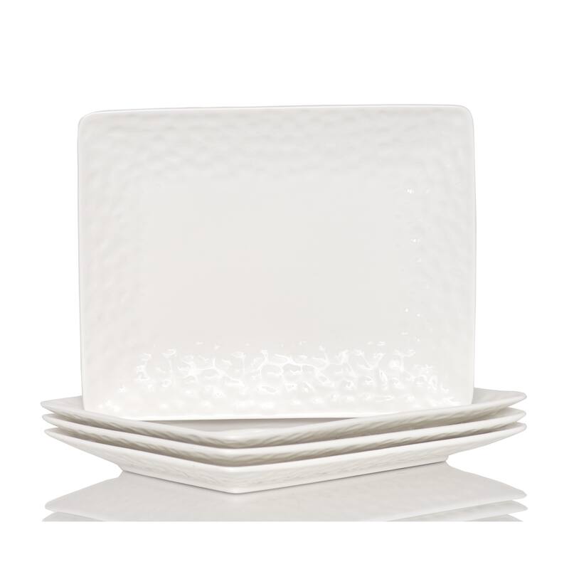 Christopher Knight Lunar Rectangular Dinner Plate 11" x 9" Set of 6