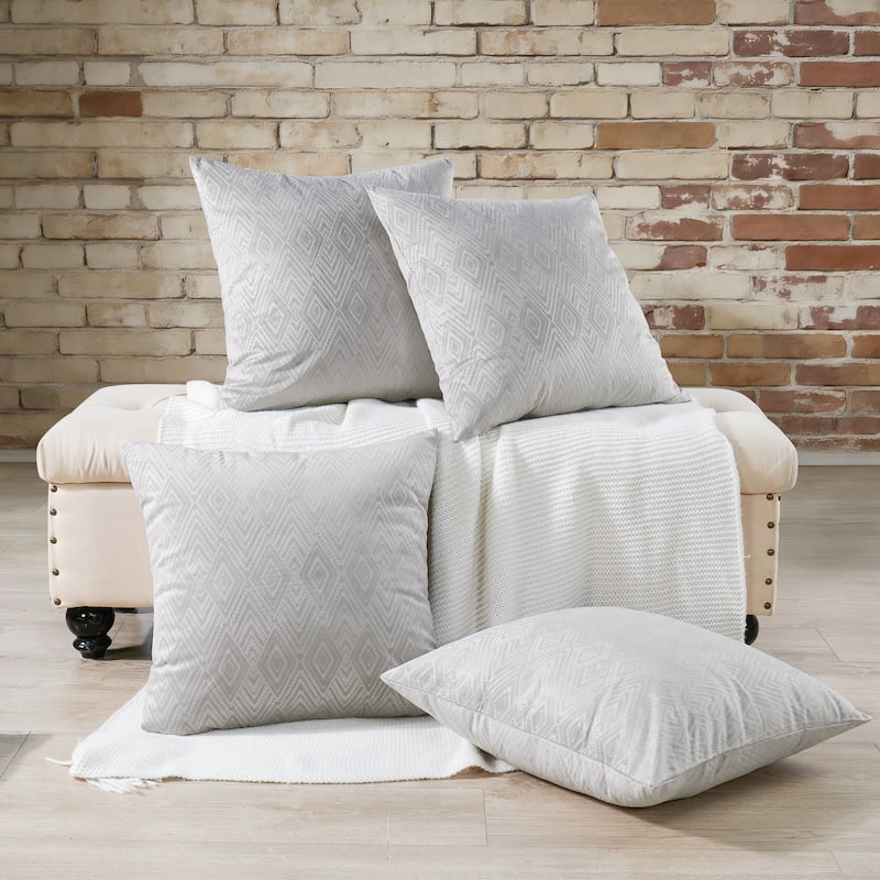 Tonopah Ikat Velvet Throw Pillow Cover Set, NO INSERT