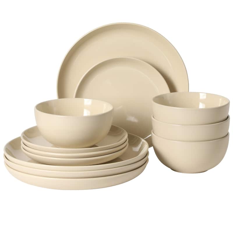 Gibson Home Rockaway 12pc Dinnerware set - Cream White