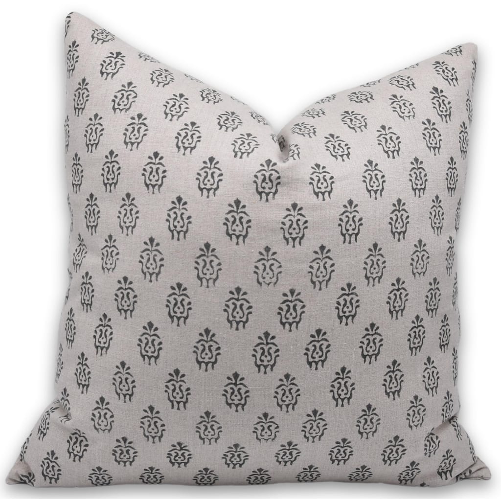 Linen Outdoor Sofa Block print pillow Cover - Kartikya