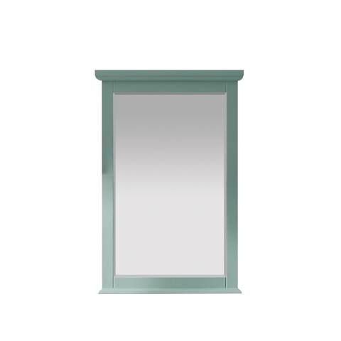 Lorna 24 Inch Rectangular Bathroom/Vanity Framed Wall Mirror In Green - 24 inches
