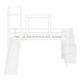 preview thumbnail 13 of 35, Full Pine Loft Bed with Staircase, Slide, Tent, Tower, and Guardrail