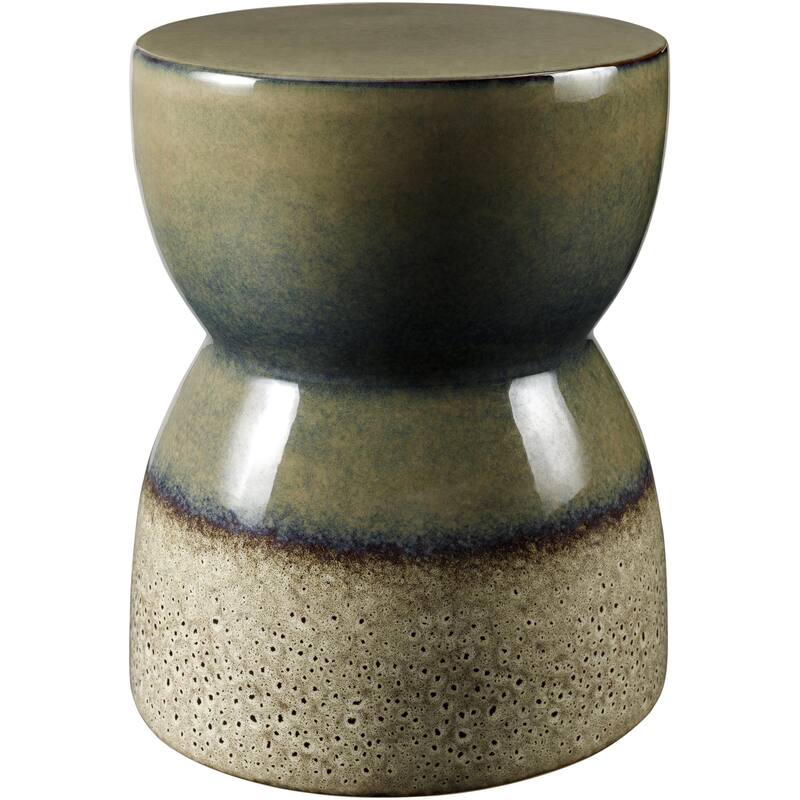 Livabliss Hourglass Modern Garden Stool - Sage