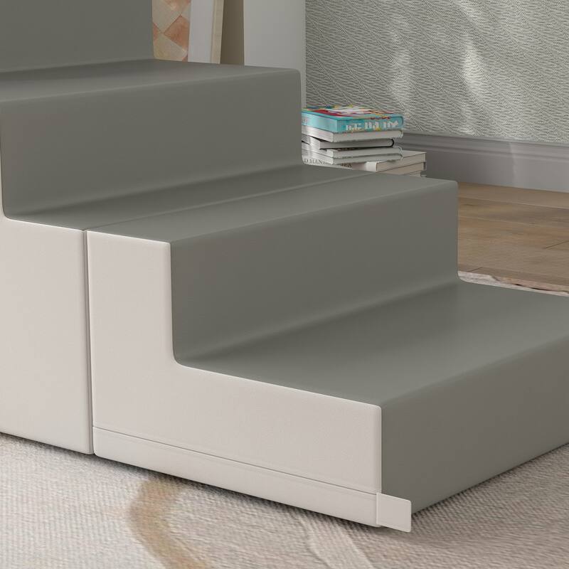 Foam Play Set for Toddlers and Children, Easy-to-clean 2 Piece Soft & Safe Kids Climbing Set for Crawling or Sliding