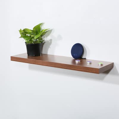 Modern and Contemporary JD Walnut Floating Shelf - 31.5*9.25*1.5 inches