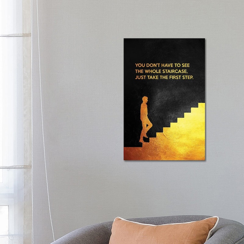 iCanvas "Just Take The First Step - Martin Luther King" by Adrian Baldovino Canvas Print - 26x18x1.5