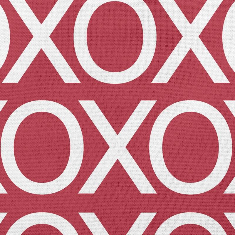 Hugs and Kisses Valentines Decorative Throw Pillow