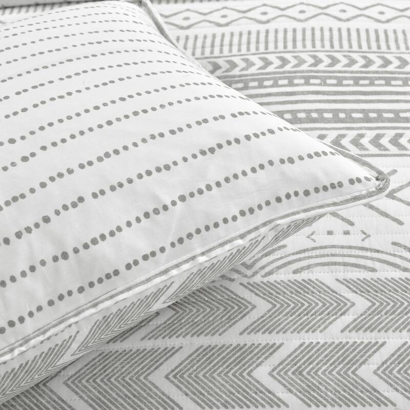 Lush Decor Hygge Geometric Pattern 3-piece Quilt Set