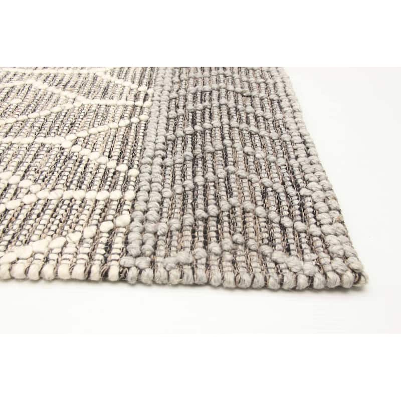 ECARPETGALLERY Braid weave Sienna Taupe Wool Rug - 4'11 x 7'11