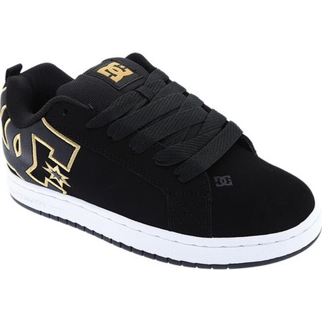 black and gold dc shoes