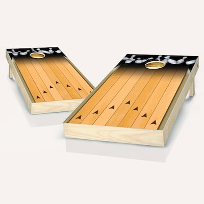 Bowling Lane Cornhole Board Outdoor Game Set
