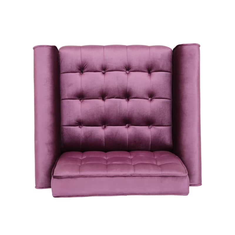 Bourchier Button-tufted Velvet Armchair by Christopher Knight Home