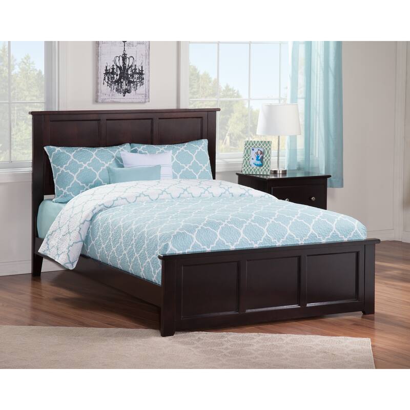 Madison Full Foundation Bed Frame with Matching Footboard in Espresso - Espresso - Full
