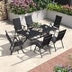 preview thumbnail 9 of 20, PURPLE LEAF Outdoor Patio Dining Set Folding Chairs And Table