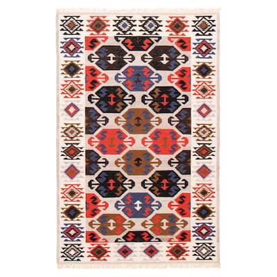 Ankara Grey Kilim 5'2" x 8'0" - 5'2 x 8'0