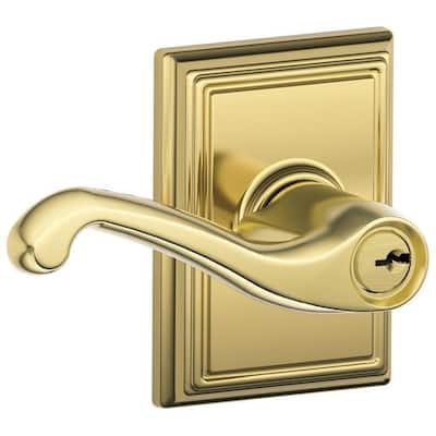 Schlage Flair Single Cylinder Keyed Entry Door Lever Set with