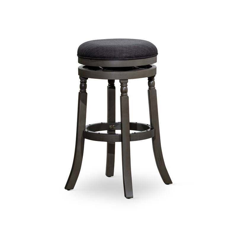 30" Bar Stool, Weathered Gray Finish
