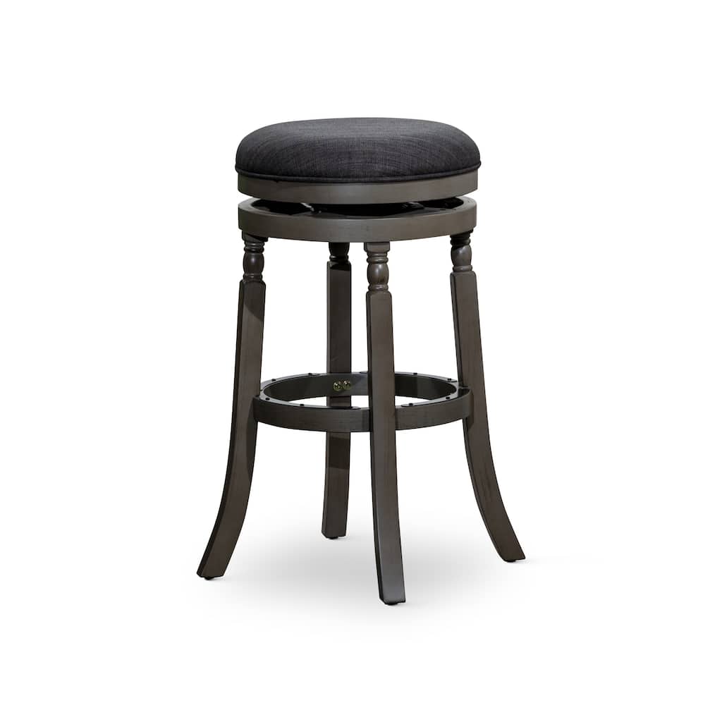 30" Bar Stool, Weathered Gray Finish