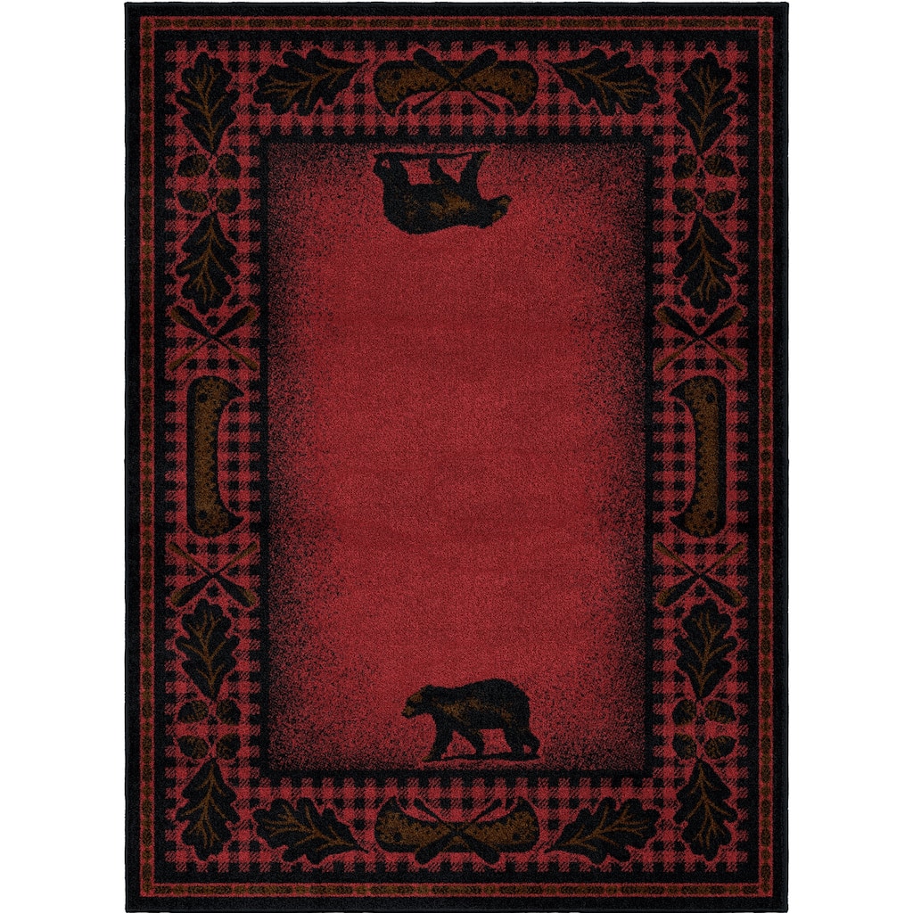 American Destination Woodlands Plaid Lodge Area Rug