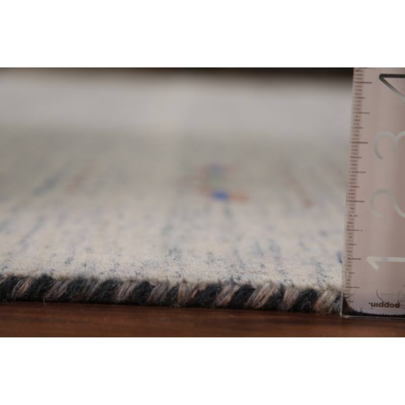 Tribal Gabbeh Oriental Rug Hand-Knotted Living Room Wool Carpet - 9'0" x 11'7"