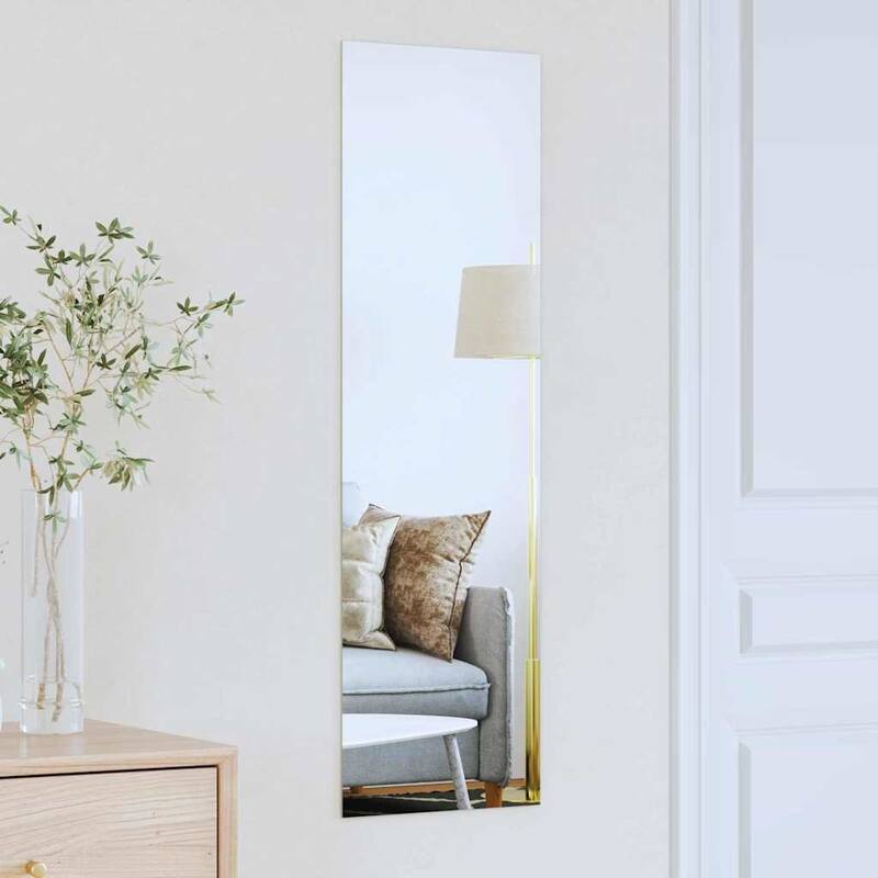 vidaXL Wall Mirror Square 15.75 x 15.75 in Tempered Glass - 11.81 x 39.37 in