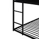 preview thumbnail 6 of 8, Black Twin over Twin Metal Bunk House Bed with Ladder