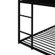 preview thumbnail 5 of 7, Twin Over Twin Bunk Bed for Kids, Metal House Bunk Beds w/Ladder & Safety Guardrail, Bunk Metal Bed, Twin Bed Frame for Kids