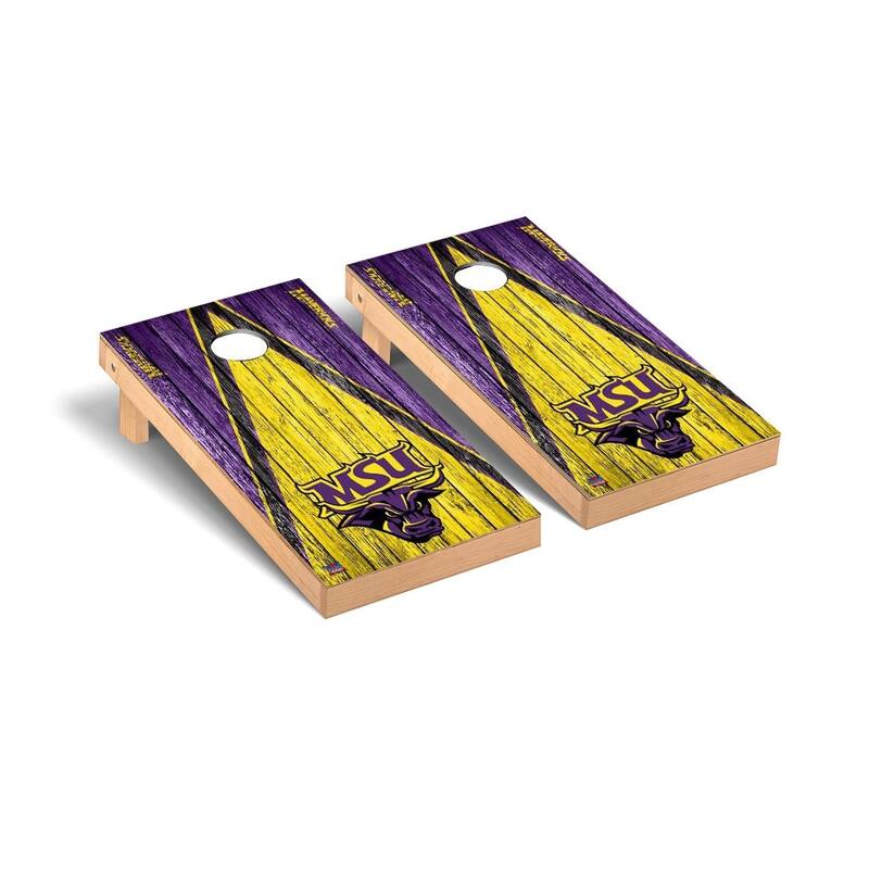 Minnesota State Mankato Mavericks Cornhole Board Set - Triangle Weathered Set
