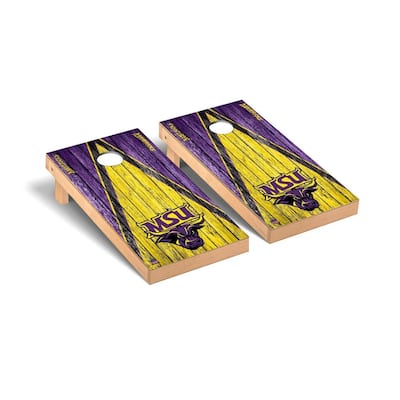 Minnesota State Mankato Mavericks Cornhole Board Set - Triangle Weathered Set