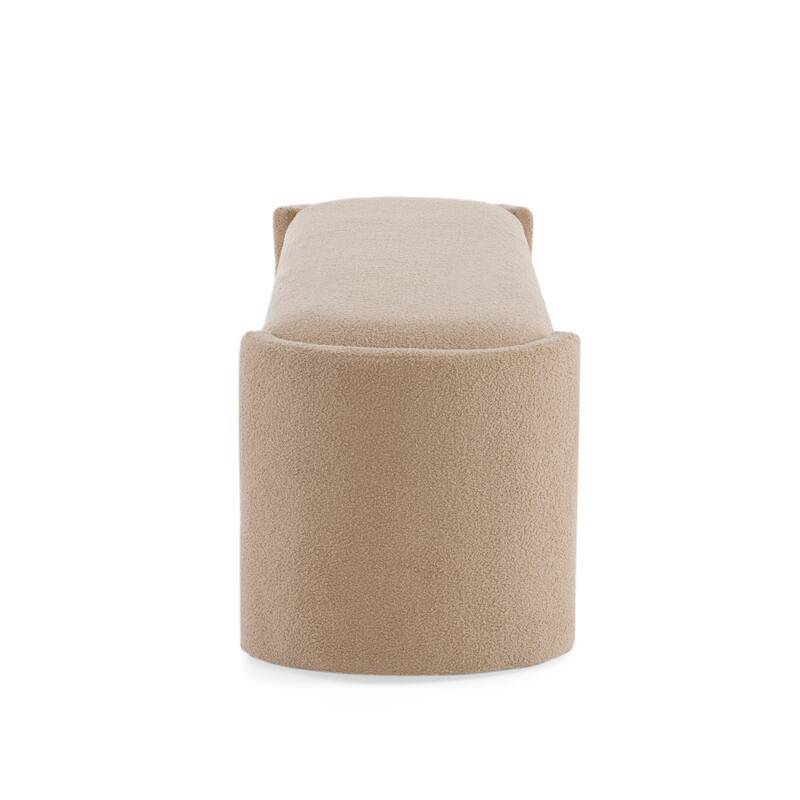 Elegant Light Camel Long-Shaped Ottoman Bench - Simple Home Addition