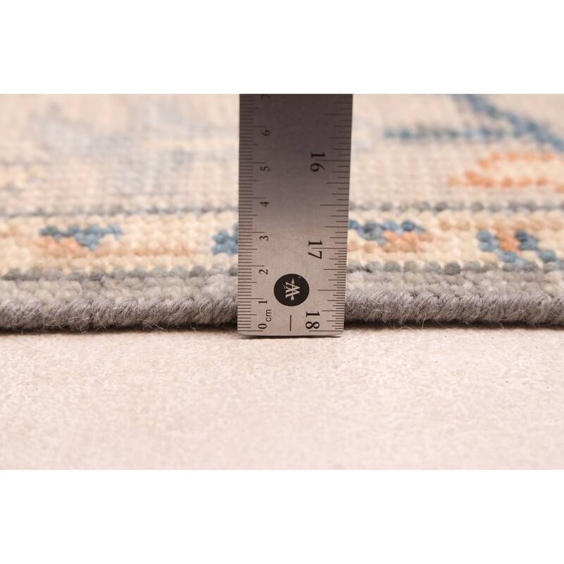 ECARPETGALLERY Hand-knotted Modern Oushak Grey Wool Rug - 6'1 x 9'0