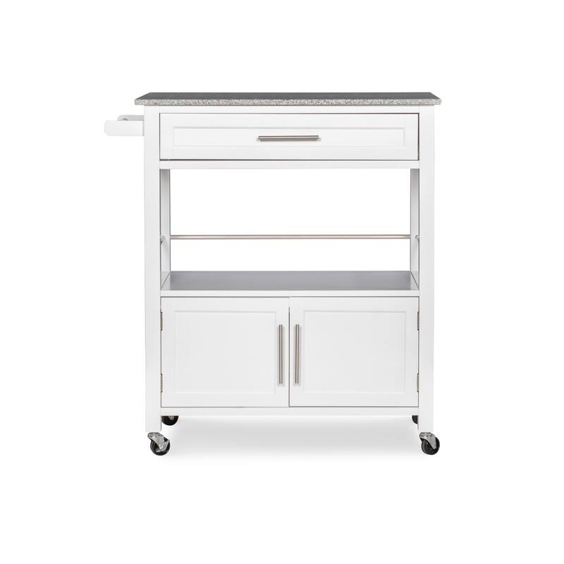 Barbara Rolling Mobile Kitchen Cart with Granite Top