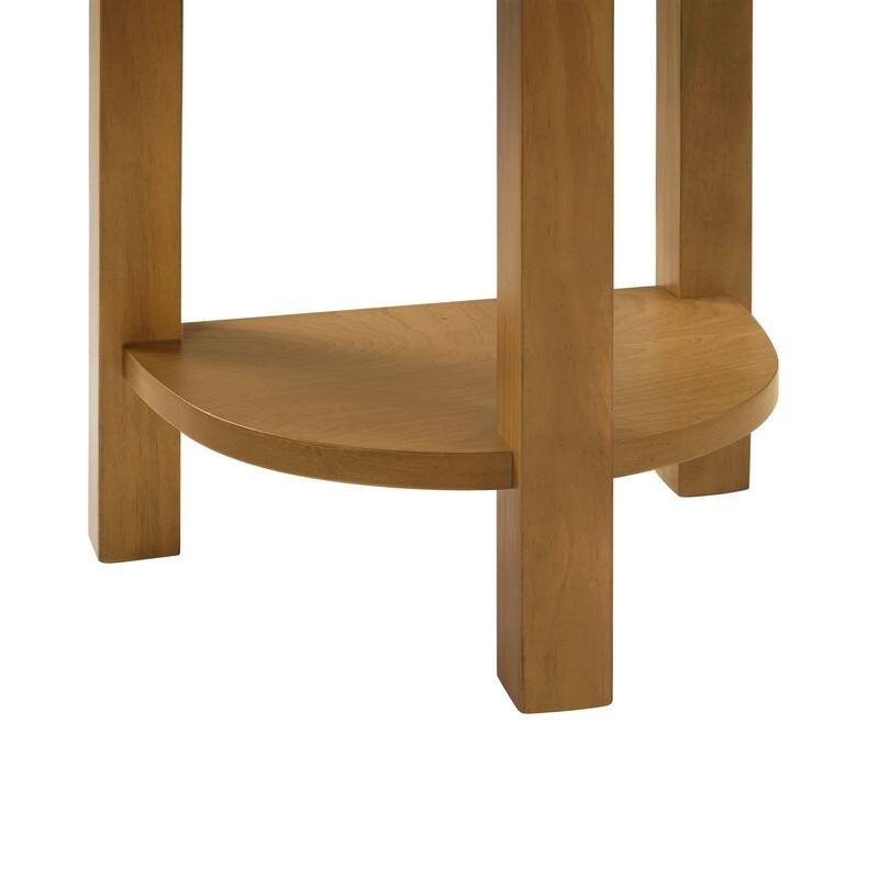 4-Piece Counter Height Dining Set, Solid Wood Kitchen Table with 3 Padded Stools