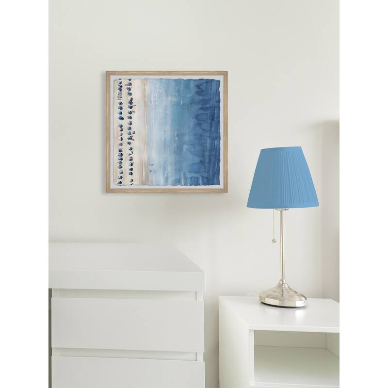 Blue Sun Loungers II Framed Wall Art, Elegant Home Touch - Sophisticated Artwork for Refined Décor