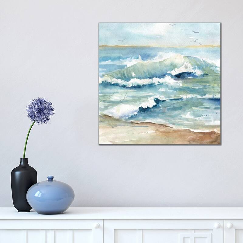iCanvas "Beach Waves" by Carol Robinson Canvas Print - 18x18x1.5
