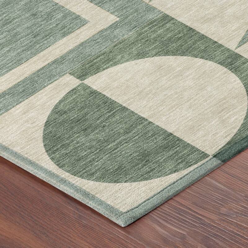 Machine Washable Indoor/ Outdoor Modern Crowley Chantille Rug