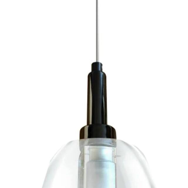 1 Light Mini Pendant Chrome Finish With Clear Glass