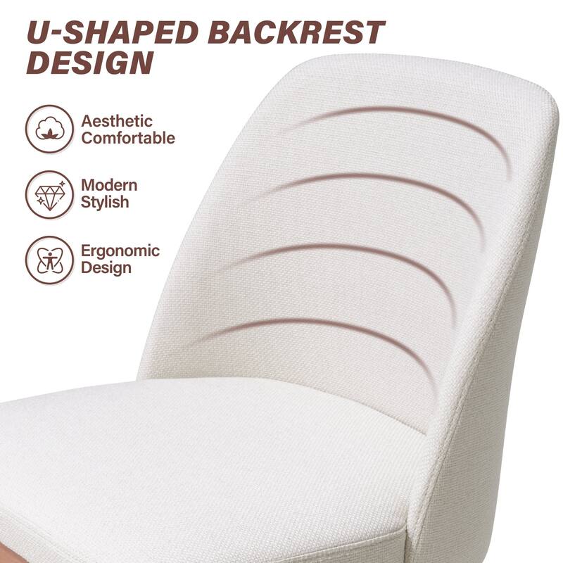 Crestlive Products Upholstered Wood Dining Chairs with Wood Legs