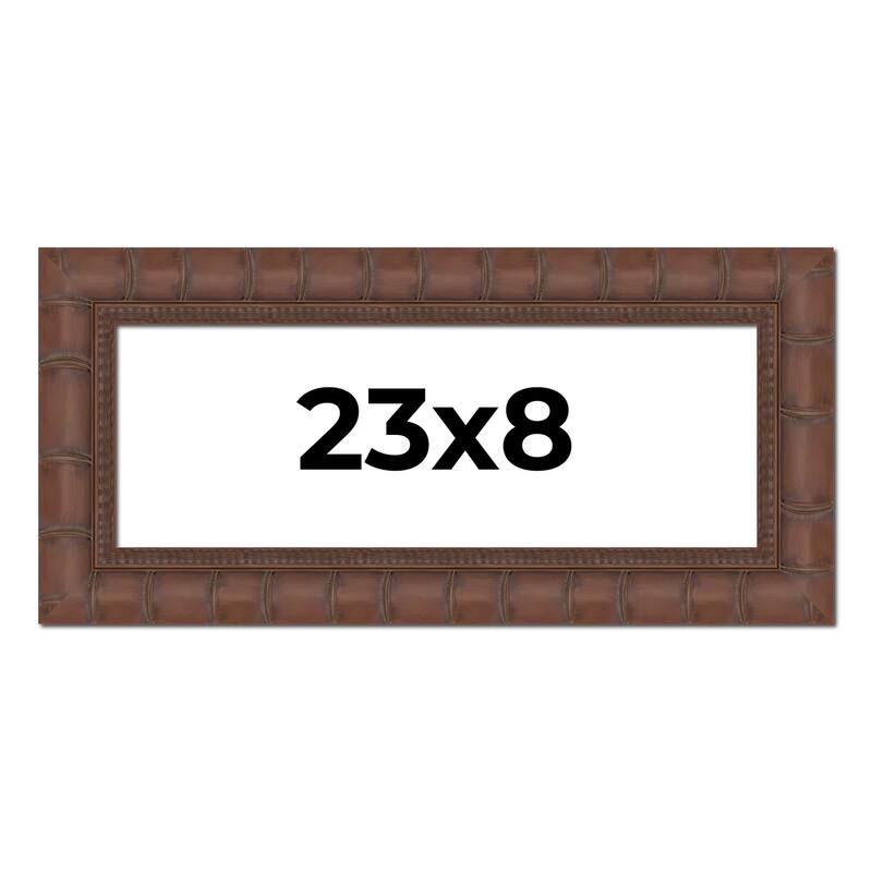 23x8 Frame Pewter Solid Wood Picture Frame Width 1.625 Inches | Interior Frame Depth 0.6875 Inches