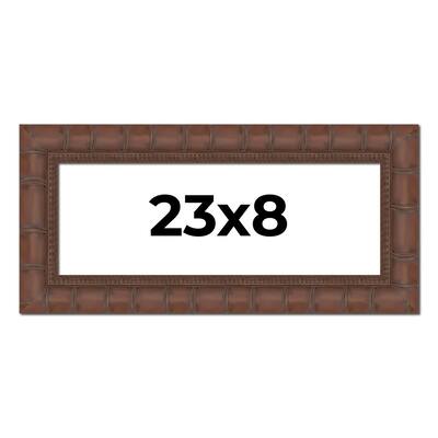 23x8 Frame Pewter Solid Wood Picture Frame Width 1.625 Inches | Interior Frame Depth 0.6875 Inches