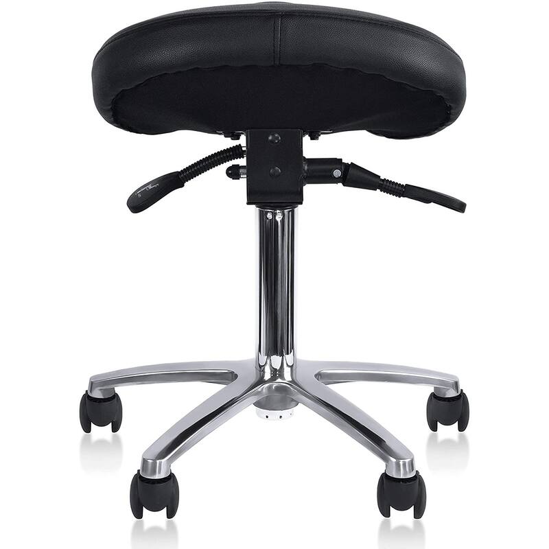 Adjustable Saddle Stool Tilt Backless Chair With Wheels Salon Dental Hygienist Rolling Dentist Clinical Hospital Lab Exam