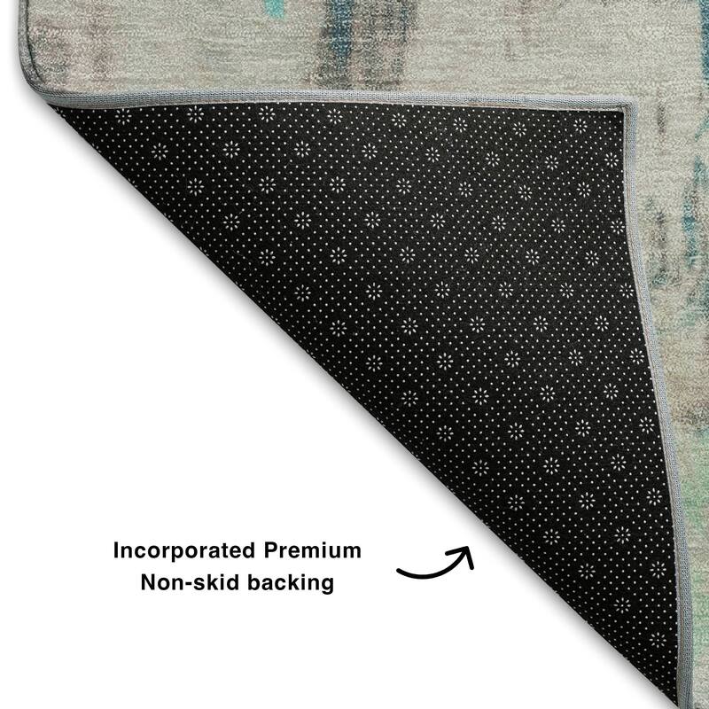 Premium Washable Super Soft Abstract Watercolor Mayfield Rug