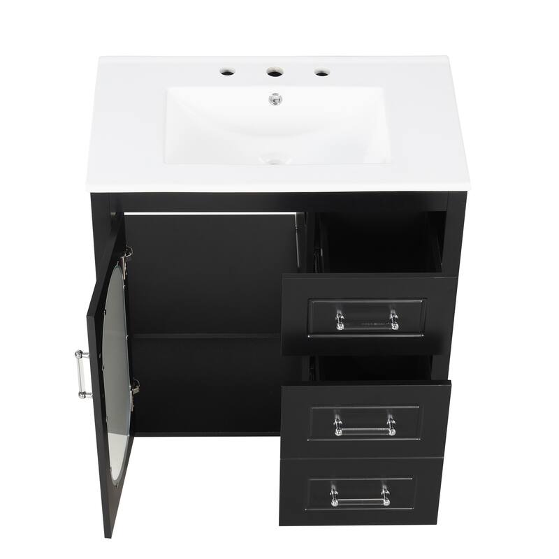 Bathroom Vanity Cabinet 30" Bathroom Vanity with Sink and Two Drawers