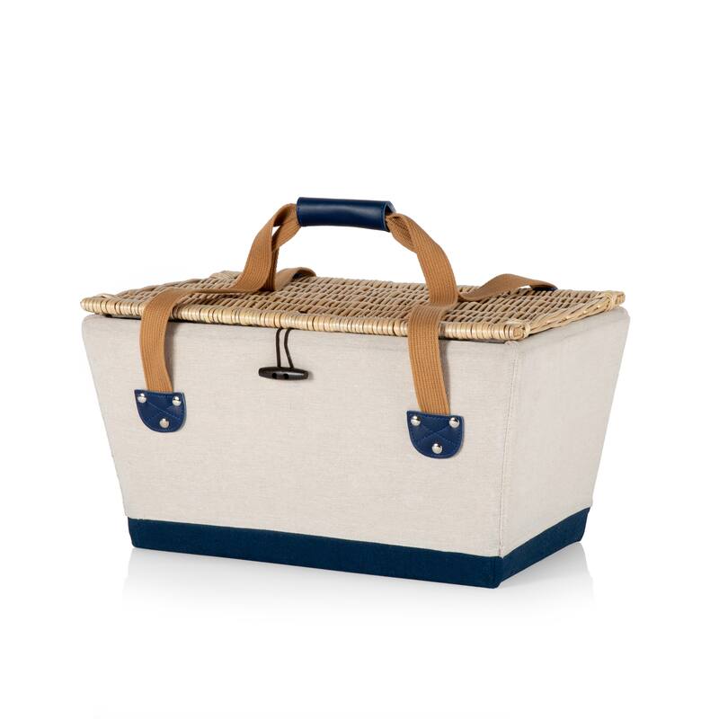 Picnic Time Boardwalk Picnic Basket for 4, (Beige)
