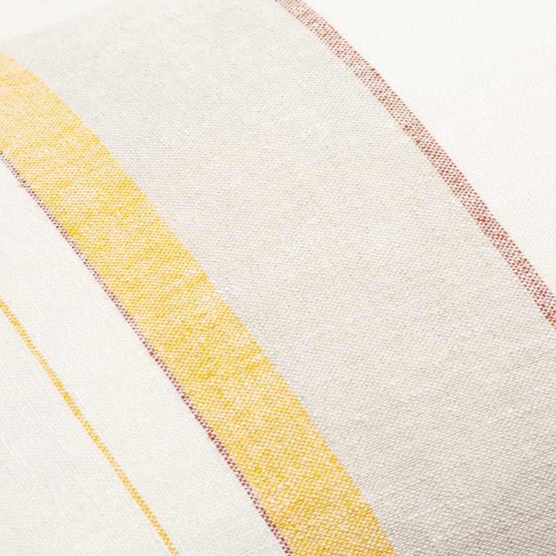 Lachlane Blanket Stitch Linen Striped Throw Pillow