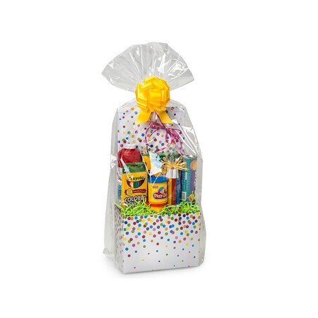 Pack Of 25, 20 X 36" Clear Basket Size Cello Bags 1.2 Mil Made In Usa