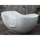 preview thumbnail 2 of 6, ALFI brand AB9949 66" White Solid Surface Smooth Resin Soaking Bathtub