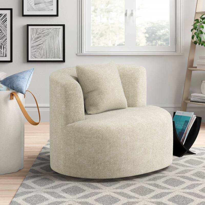 Accent Chair with Pillow, Modern Living Room Chairs